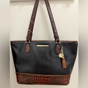 Brahmin Asher Black Leather Melbourne Pecan Bag